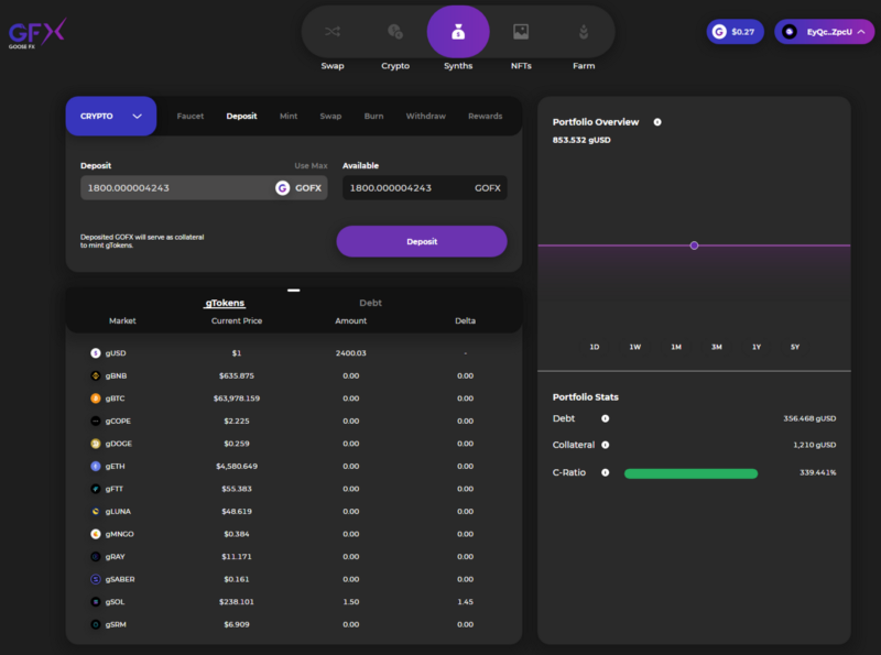 GooseFX Open Alpha — Synthetics Trading — NFT Drop!